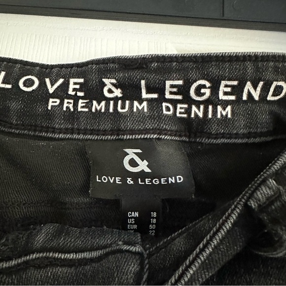 Size 18 Love and Legend Black Straight Leg Jeans - Picture 5 of 5